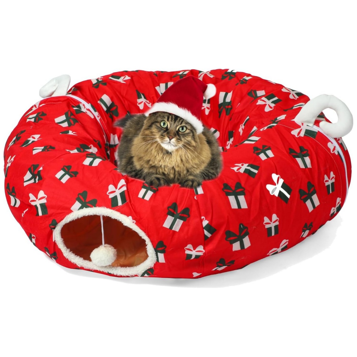 🎄Christmas Sale 60% OFF🎄Cat Tunnel Bed Under Christmas Tree
