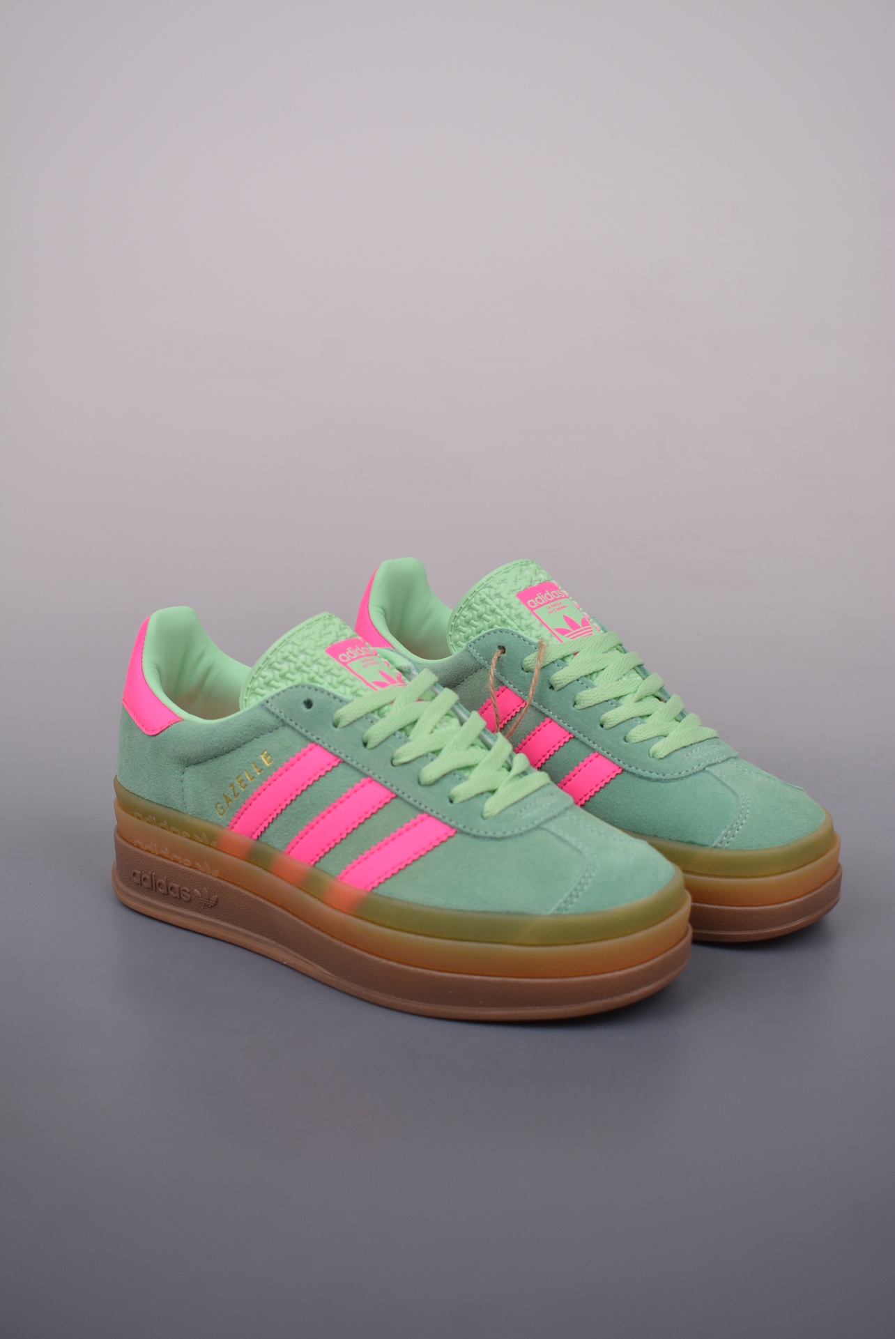 Adidas Originals Gazelle Bold W Vanilla Green Pink ID7056