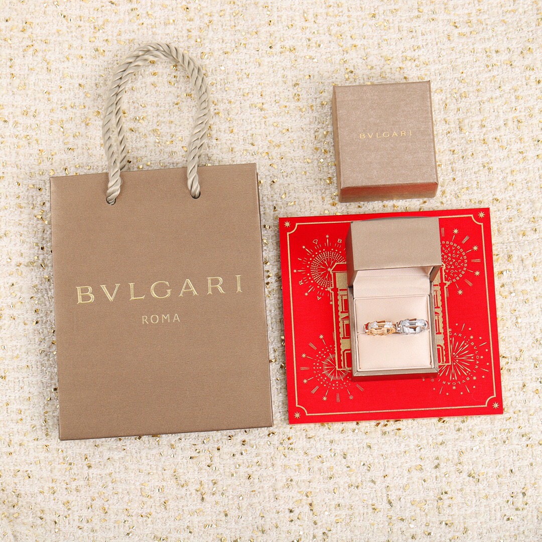 Bulgari Diamond Snake Bone Ring