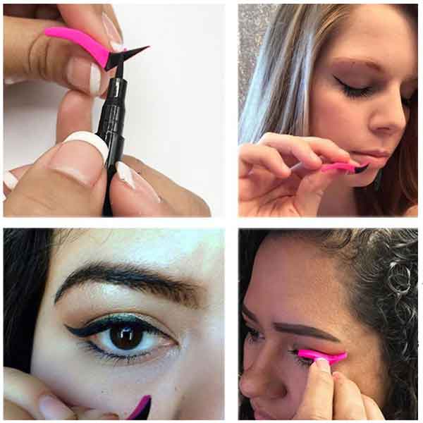 2 Pcs Silicon Winged Eyeliner Stamp for Eye Makeup