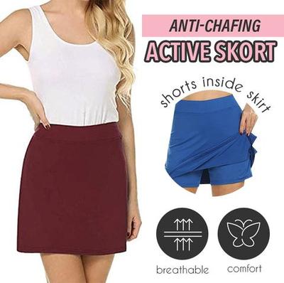 (Summer Hot Sale 50% OFF)-2021 Anti-chafing Active Skort - Super Soft & Comfortable - Buy 3 Free Shipping