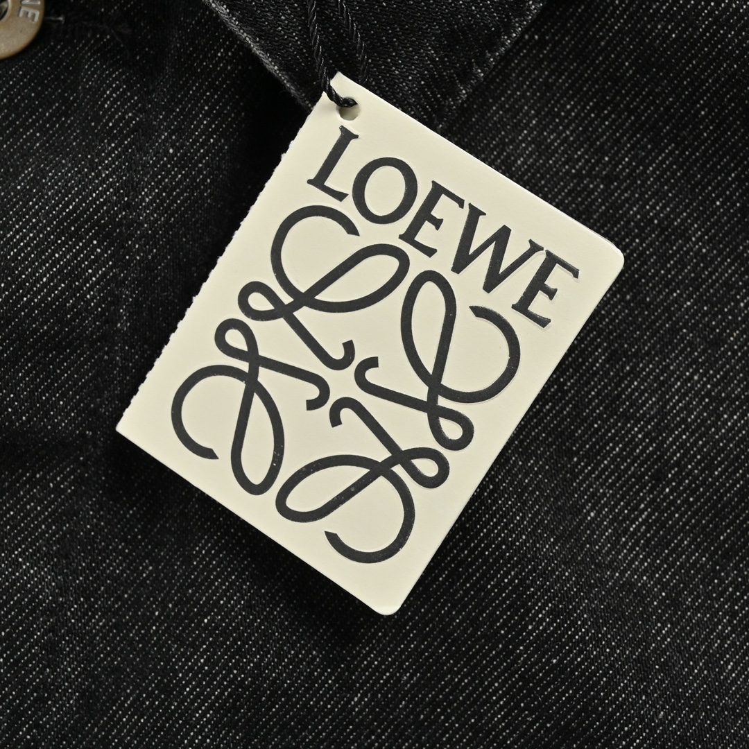 Loewe 24Fw hollow patch logo suit denim jacket