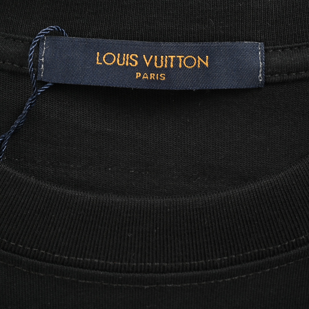 Louis Vuitton 24ss dotted large letter logo print short sleeves