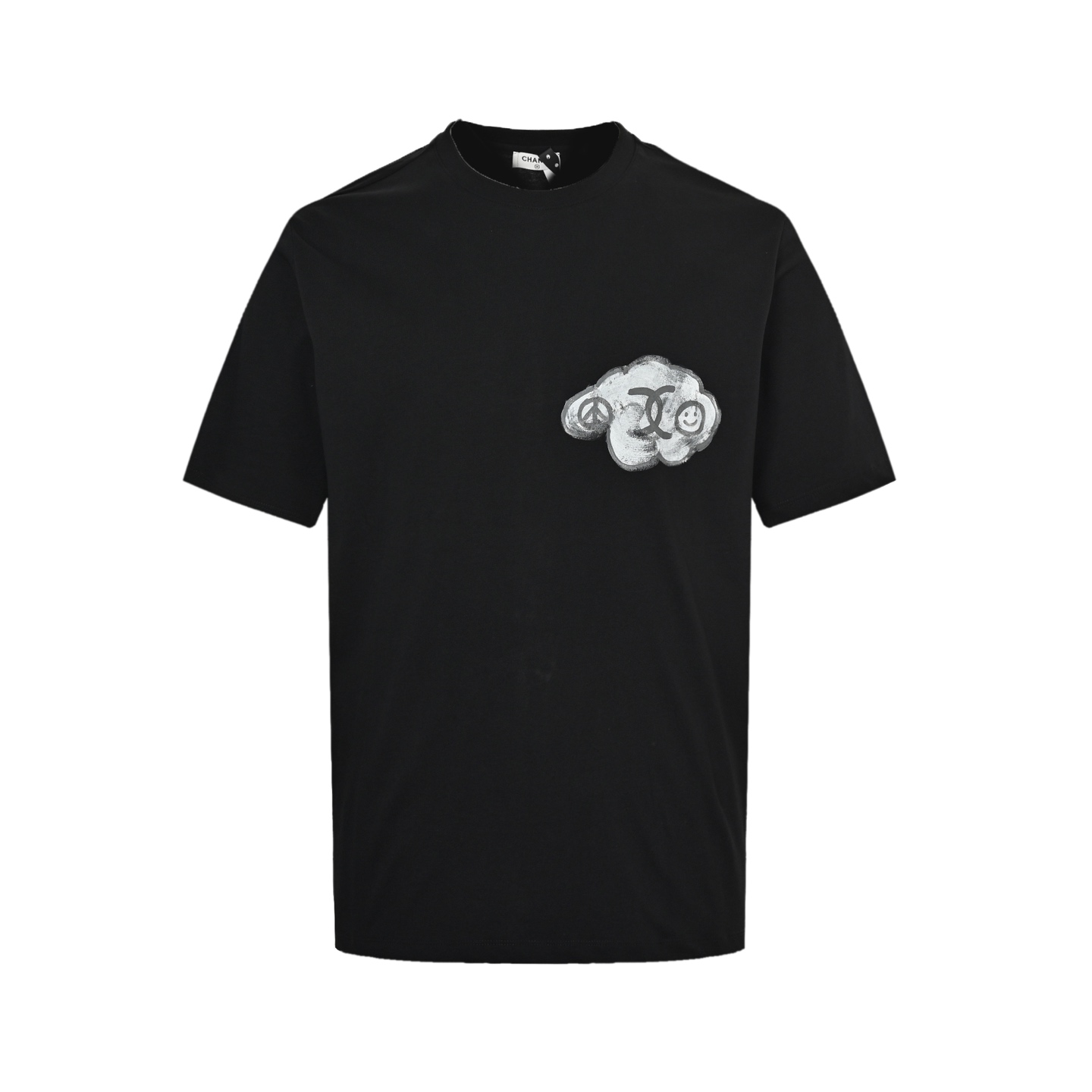 Chanel hand-painted graffiti letters short sleeve