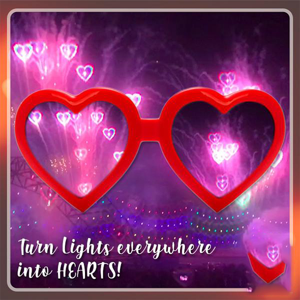❤️🧡💛Magic Hearts Diffraction Glasses💚💙💜