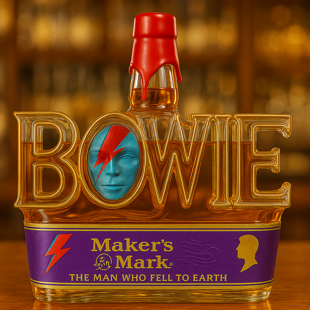 David Bowie Whiskey Bottle