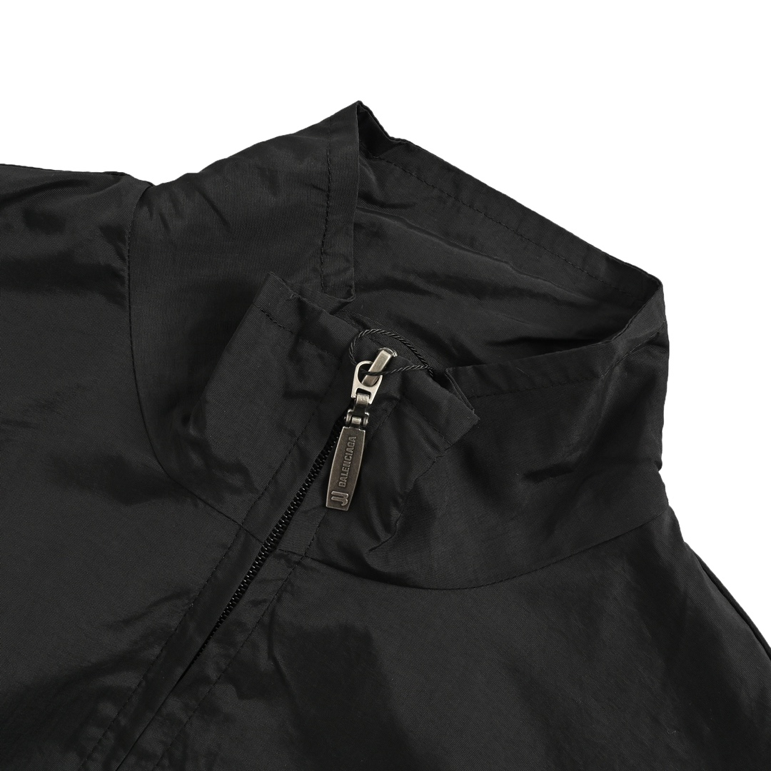 Balenciaga 24Fw mirrored lettering embroidered windbreaker jacket