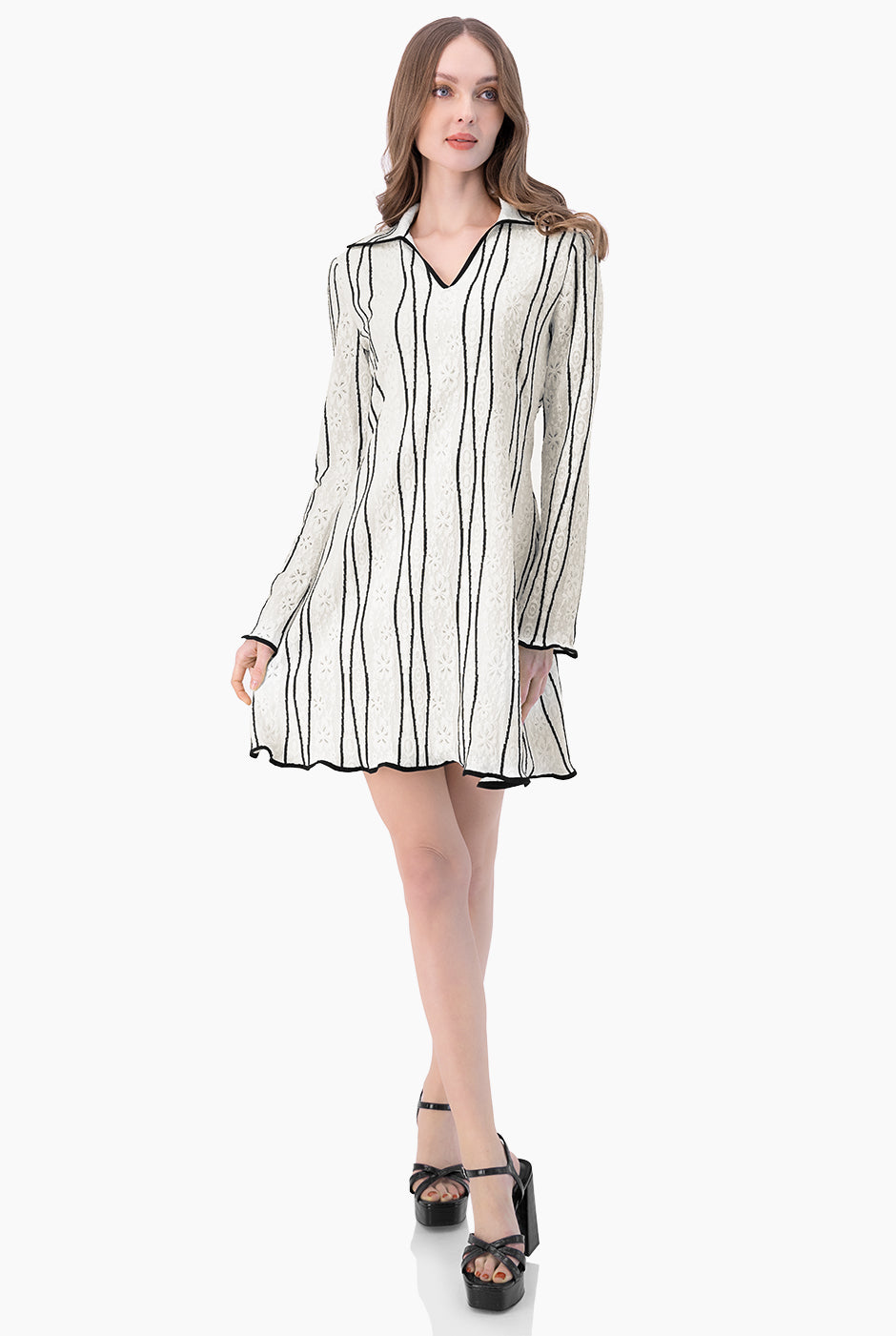 Vestido tejido de manga larga