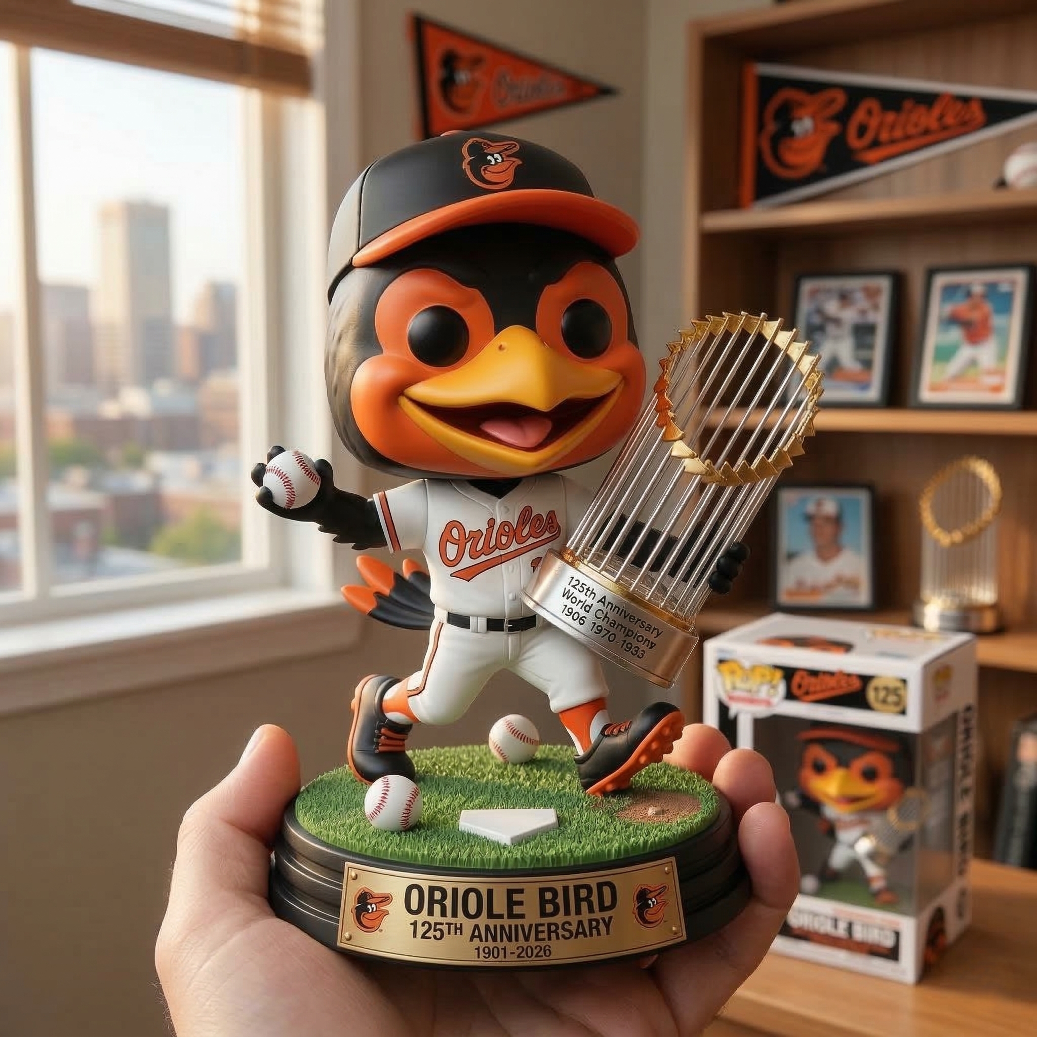 Baltimore Orioles Oriole Bird 125th Anniversary Edition Bobblehead