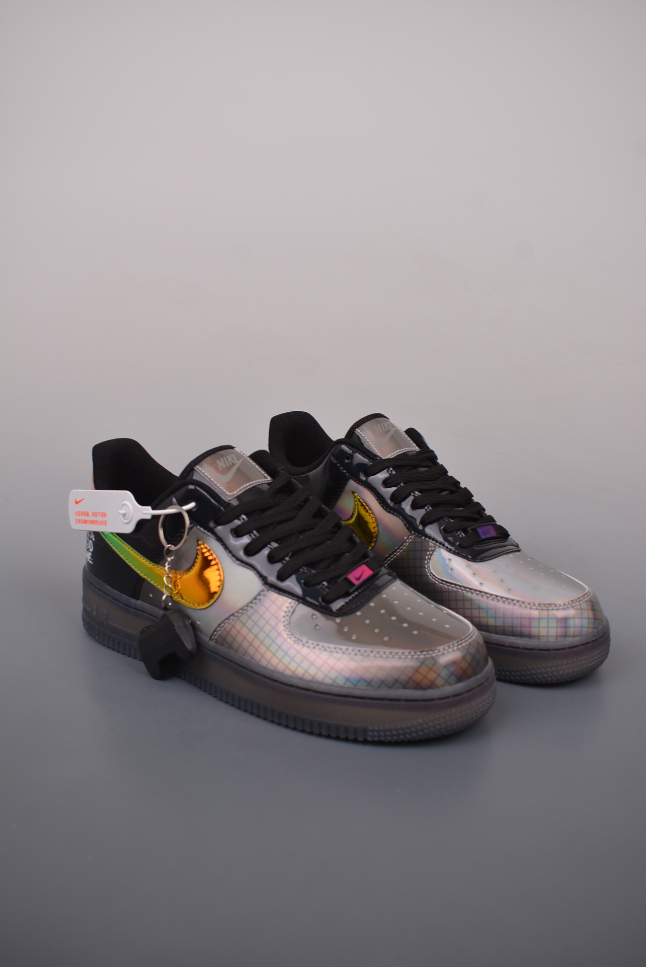 Nike Air Force 1'07 Low Have a Good Game gray and black colorful laser XL2402-222