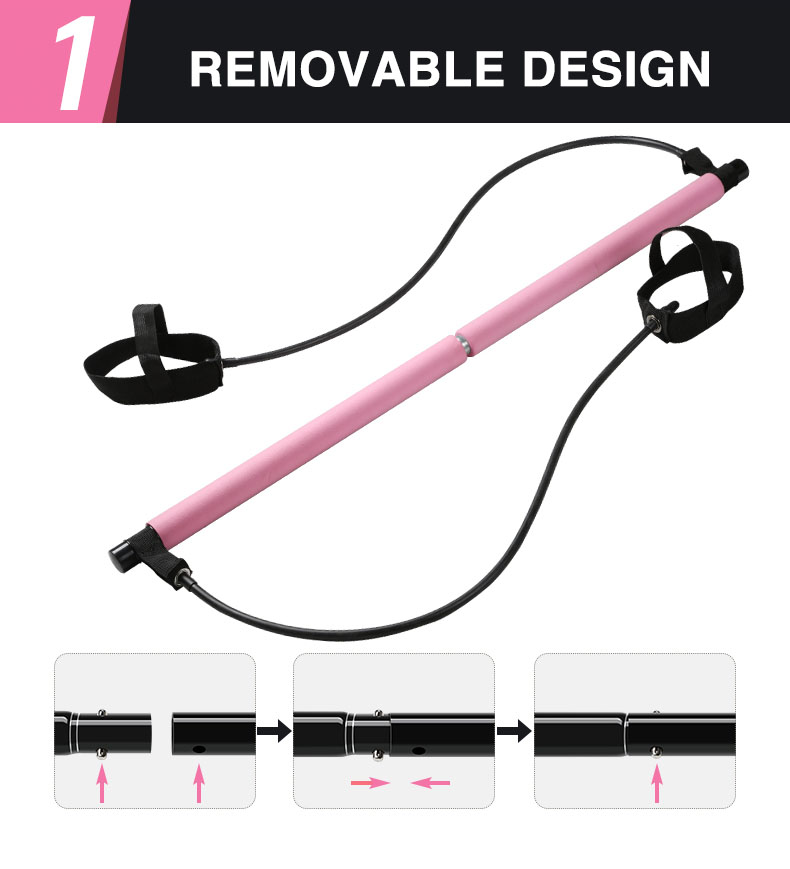 Portable Pilates Bar Kit with Resistance Band Exercise Stick🔥Buy 2 FREE SHIPPING