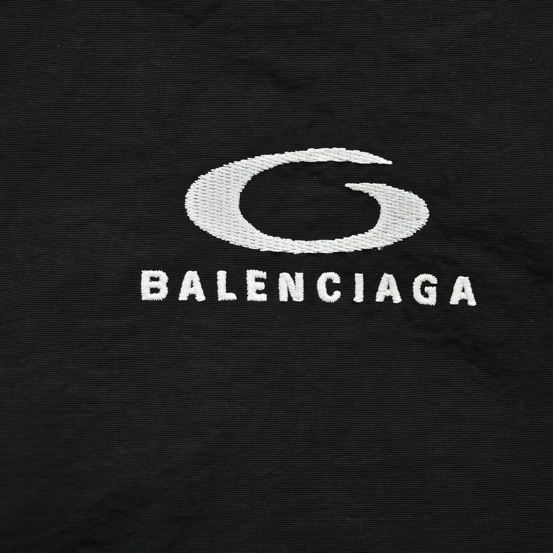 Balenciaga 24Fw circle embroidered letter logo woven windbreaker jacket
