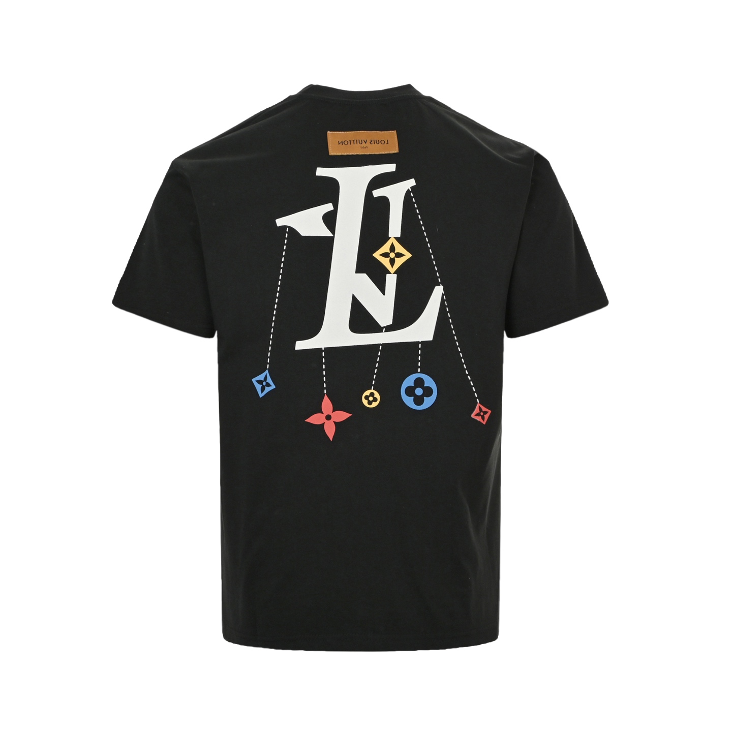 Louis Vuitton 25ss front and back monogram logo suede print short sleeves