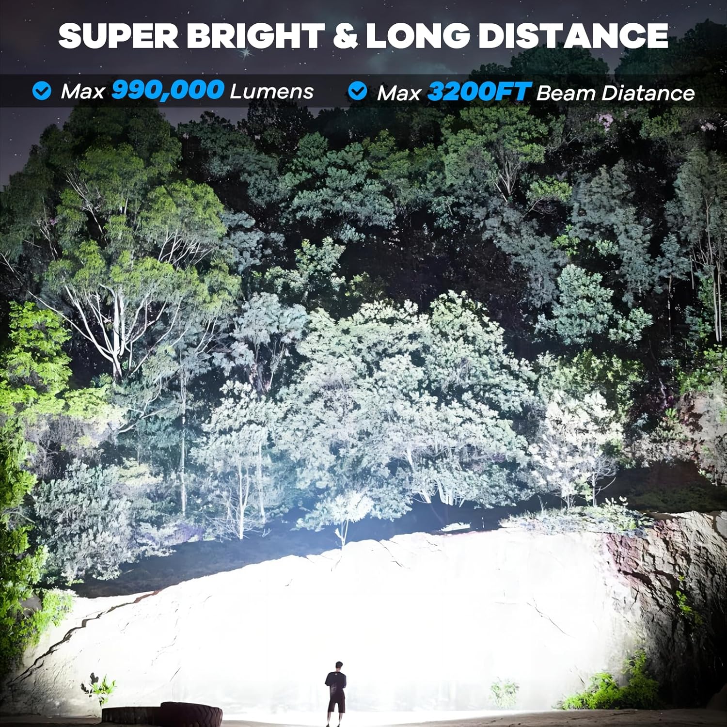 🔥CHRISTMAS ON SALE🔥990,000 Lumens Super Bright Flashlight
