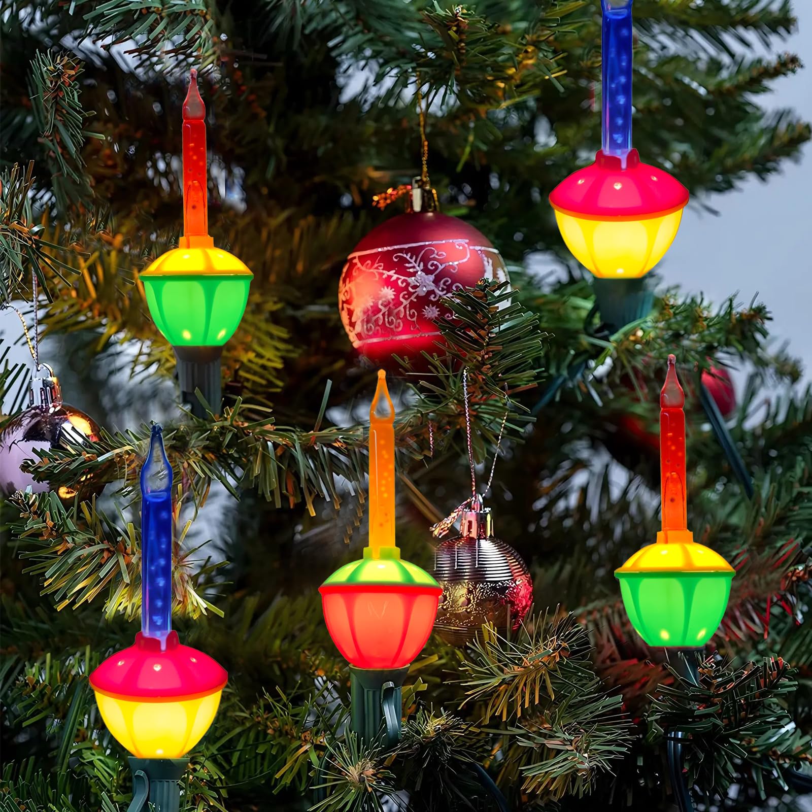 💥ON SALE💥7-Light Multicolor Christmas Bubble String Lights🎄✨
