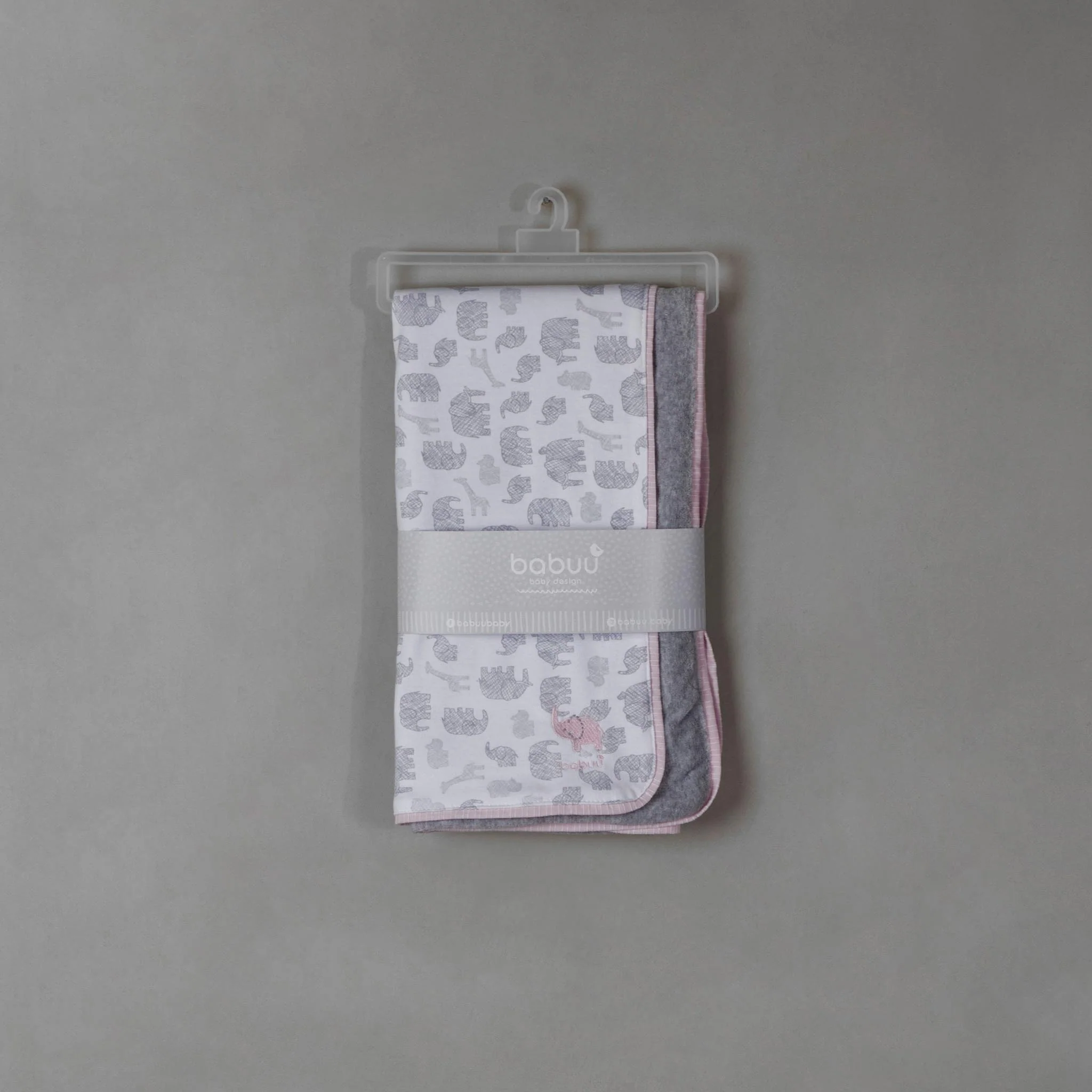 Cobija para bebé Camiseta Elefante Rosa