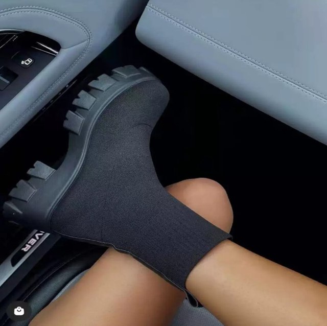Red Knitted Short Boots Fashion Women Boots
