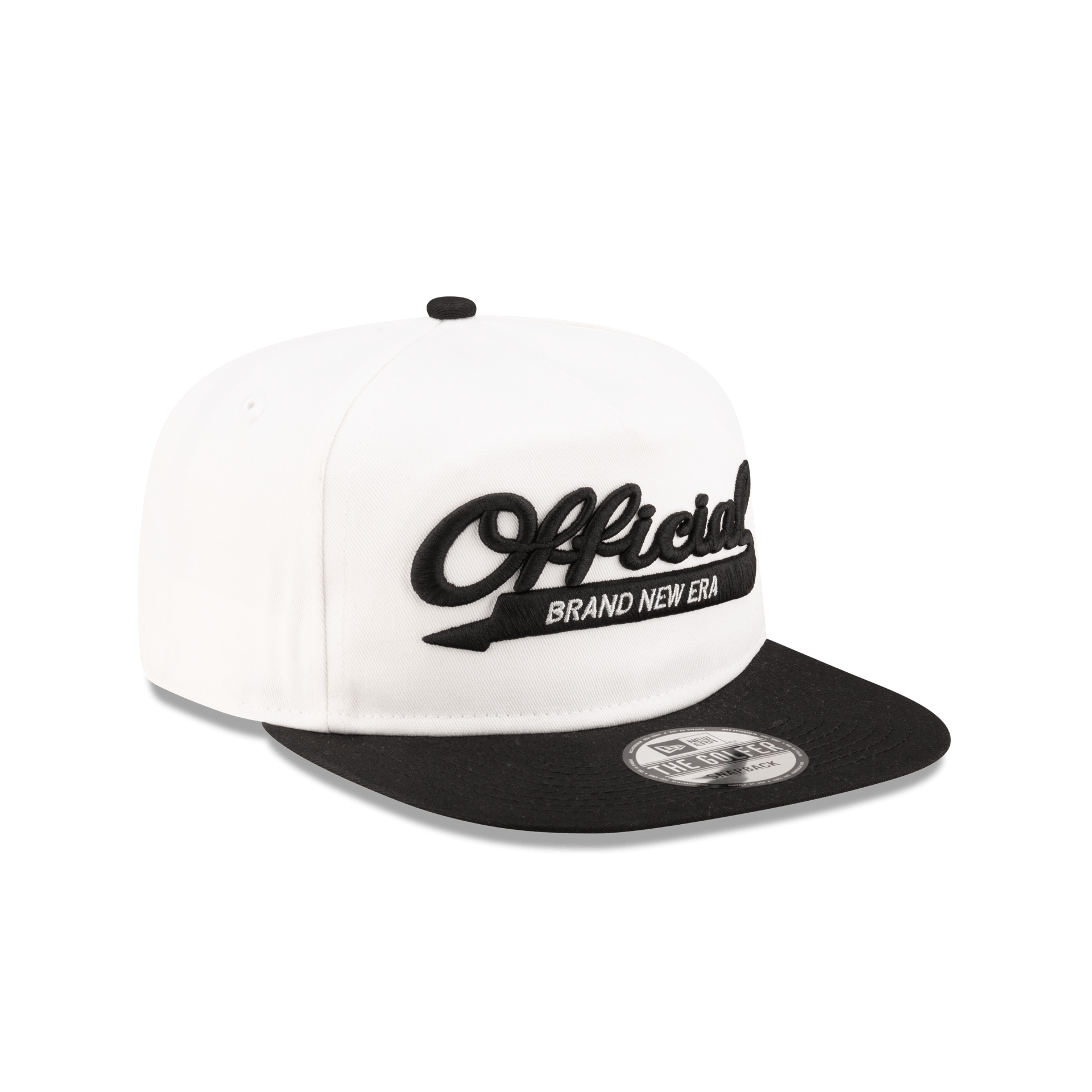 Official College White Golfer Snapback Hat
