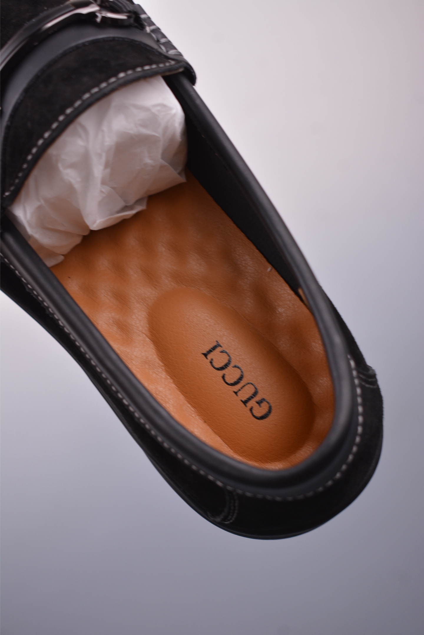 GUCCI new men's shoes business casual loafers black
