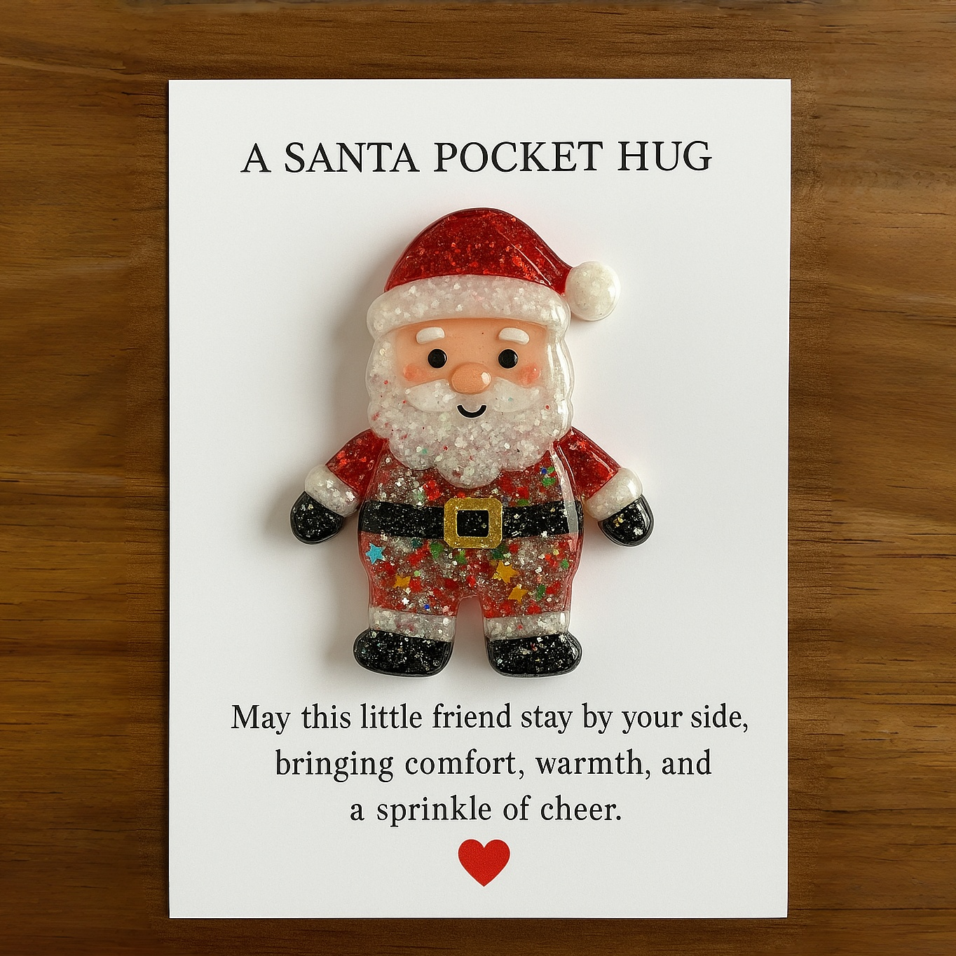 Santa Pocket Hug A Tiny Gift of Holiday Cheer