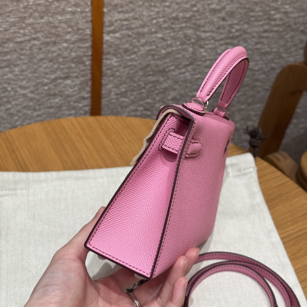 Hermes mini kelly2 5PPink handbag (handmade to order)