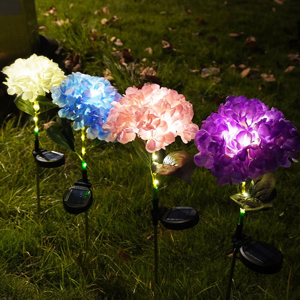 🌸 Solar LED Hydrangea Flower Stake Light 🌸
