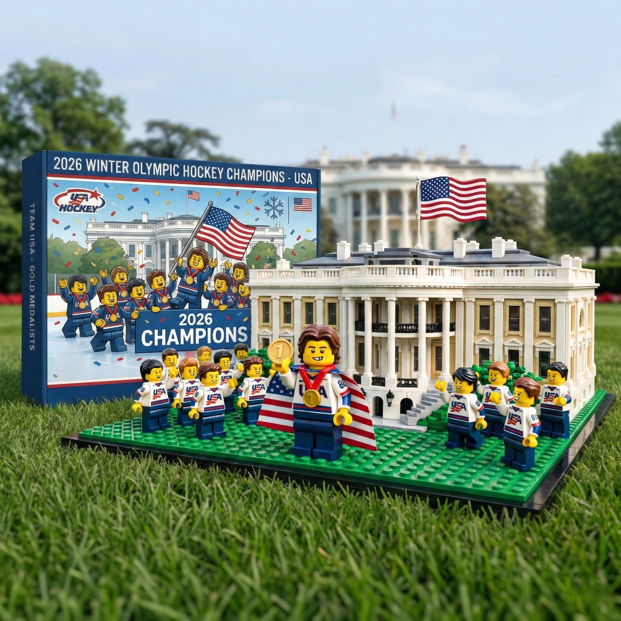 2026 Winter Olympic Hockey Champions – USA Commemorative Brick Set