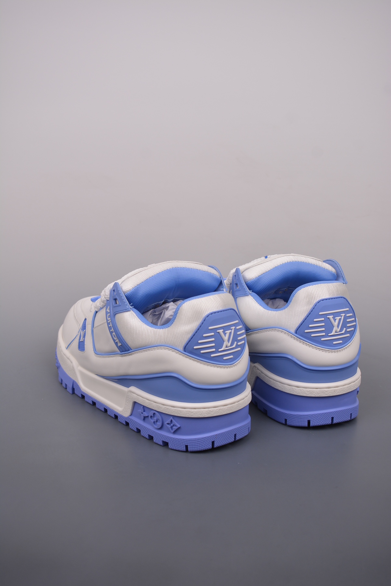 Louis Vuitton Trainer Maxi Low Sneaker White Blue Purple 1ACPQY