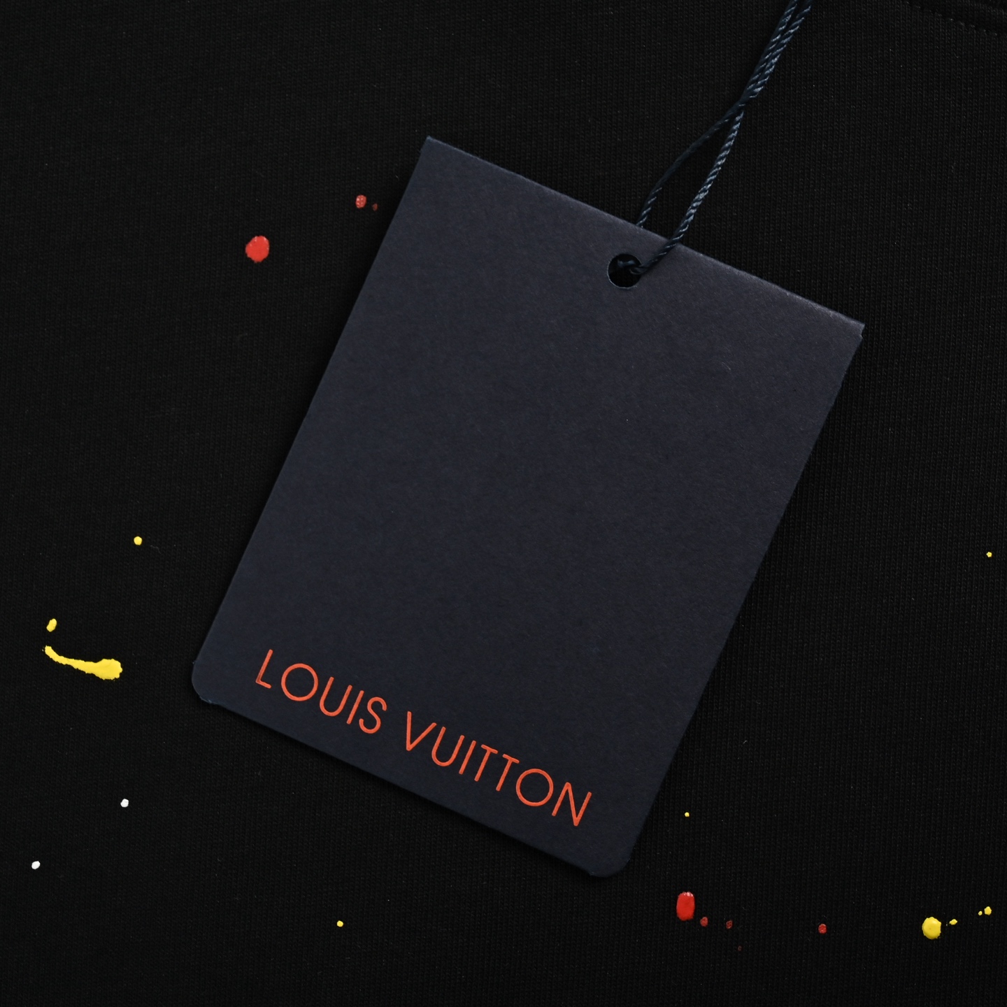 Louis Vuitton washed damaged hand-painted round neck short sleeves