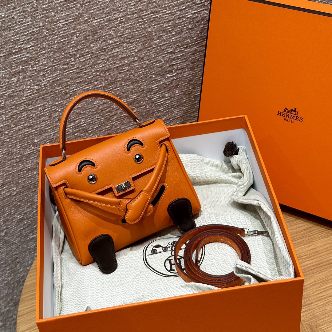 Hermes Kelly doll 93Orange (handmade to order)