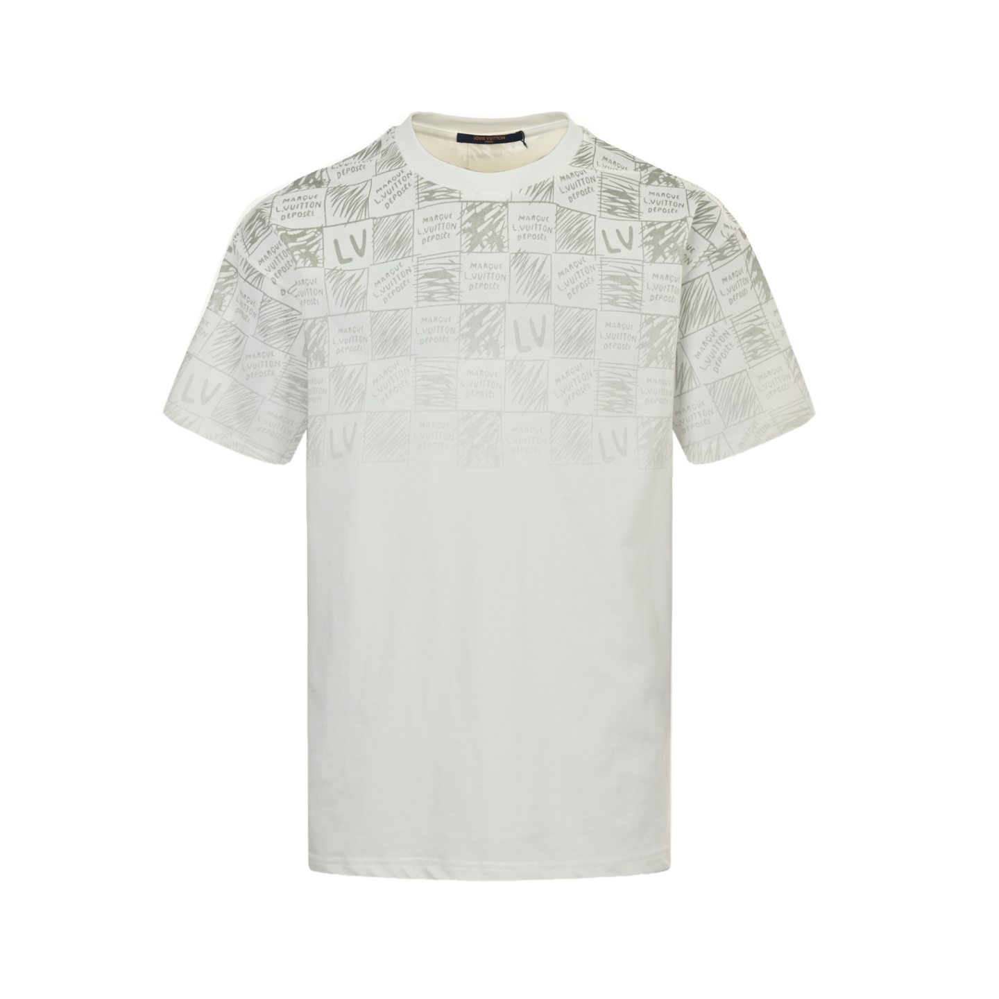 Louis Vuitton 25ss gradient checkerboard logo print short sleeve
