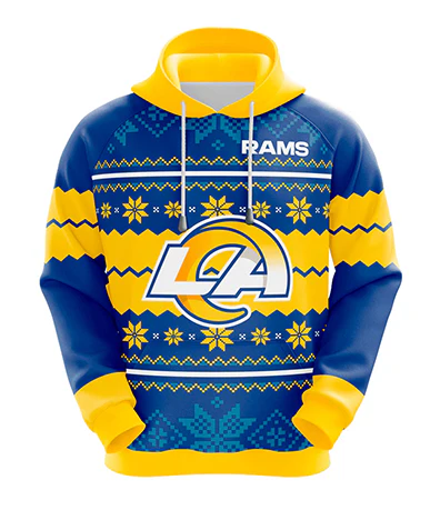 LOS ANGELES RAMS 3D HOODIE XMAS01