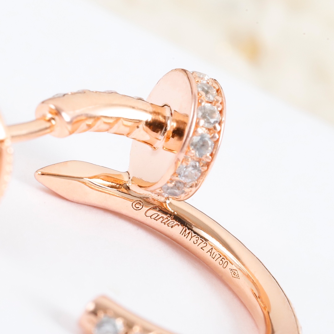 Cartier nail small diamond earrings