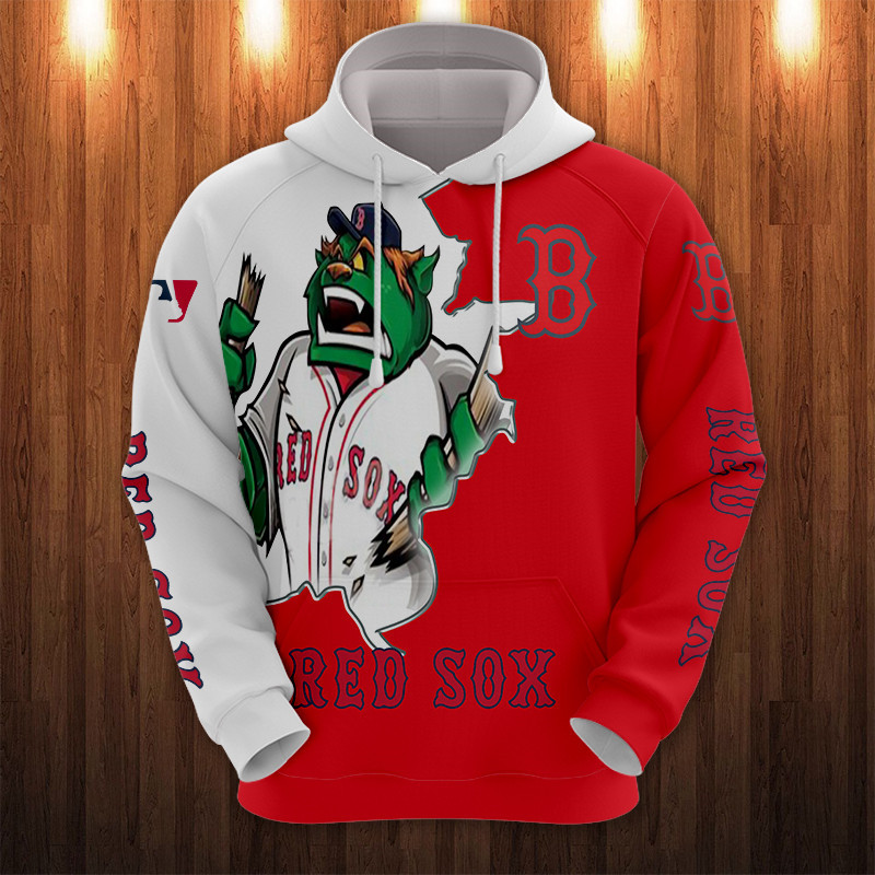 BOSTON RED SOX HOODIES 3D MASCOT DESIGN