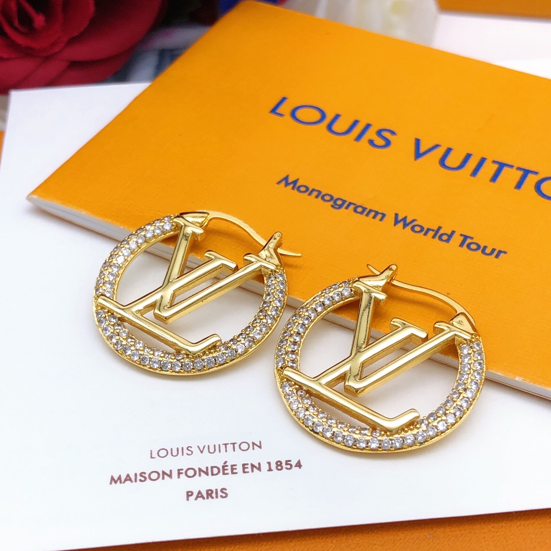 Louis Vuitton Round Diamond Earrings