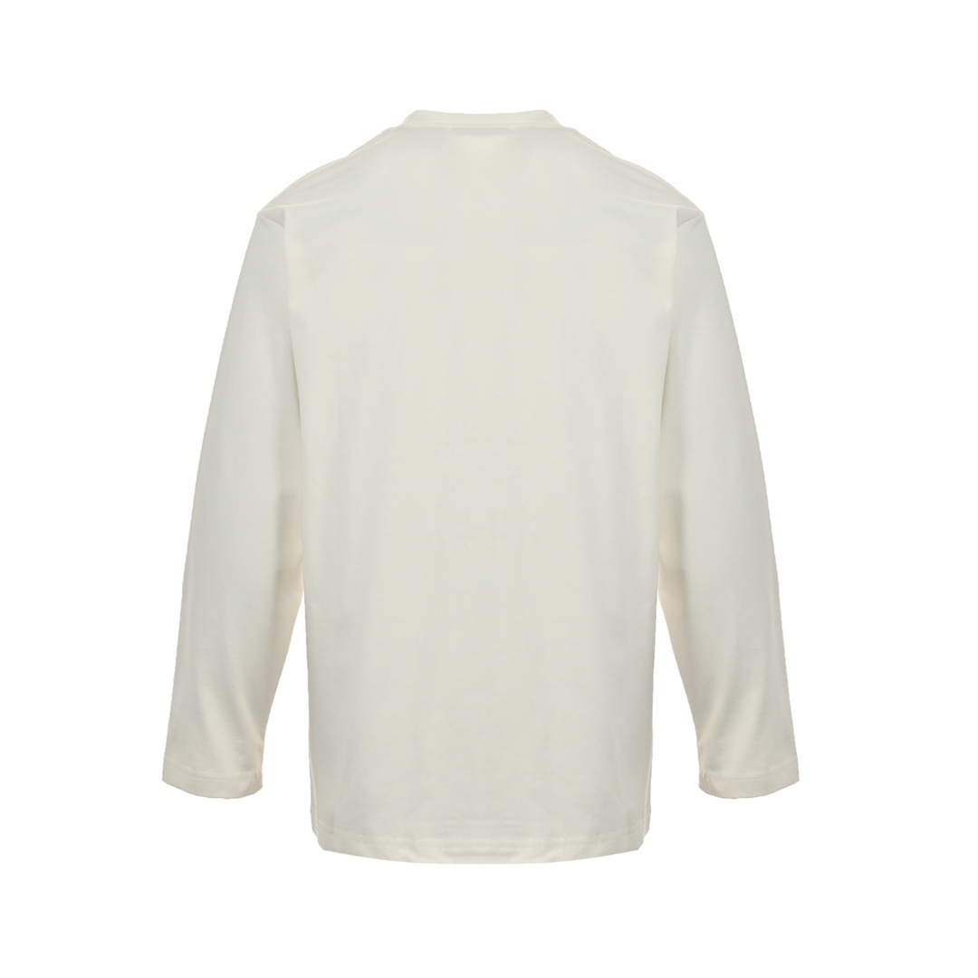 Loewe 24Fw offset embroidered logo long-sleeved T-shirt