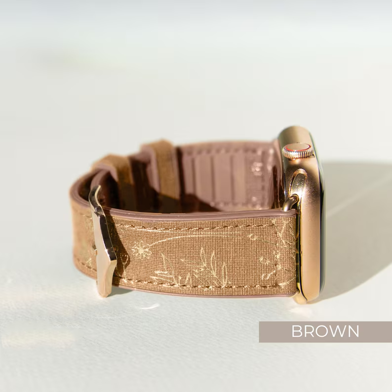 Bamboo leaf apple watch strap