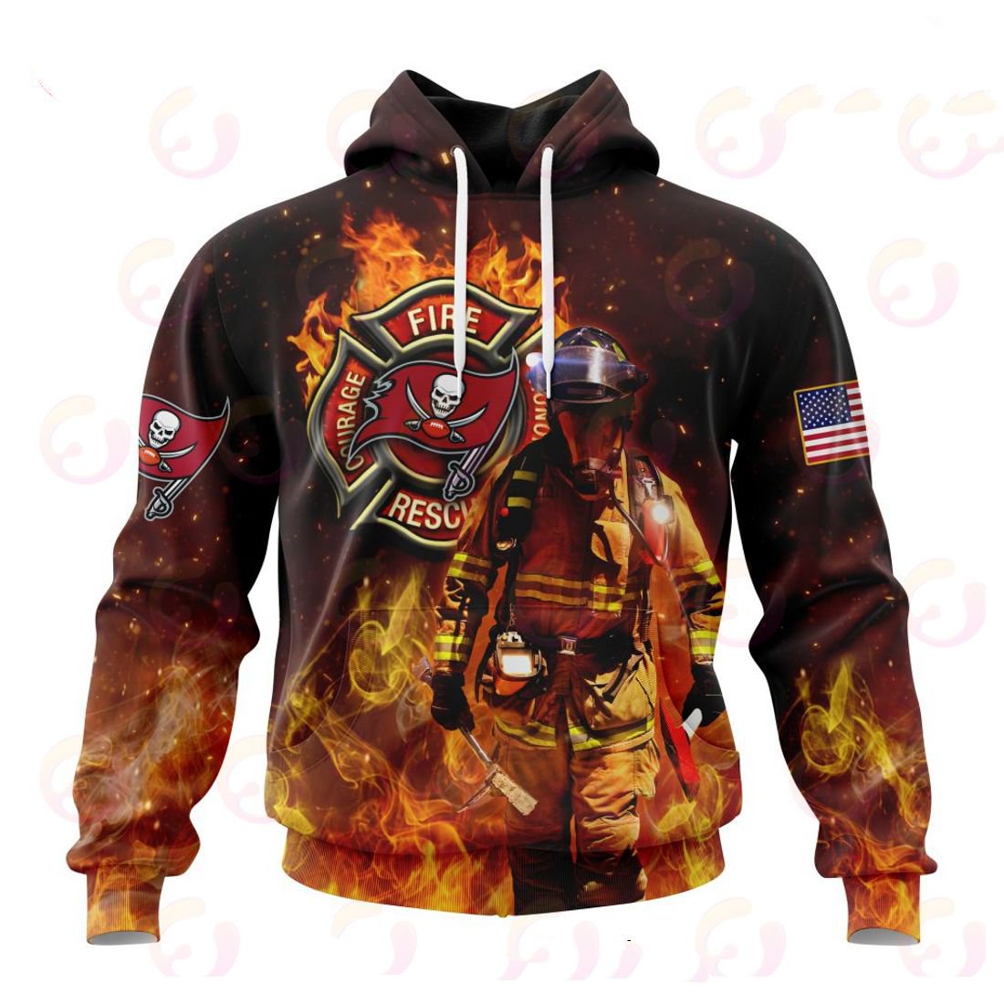 TAMPA BAY BUCCANEERS HONOR FIREFIGHTERS – FIRST RESPONDERS 3D HOODIE