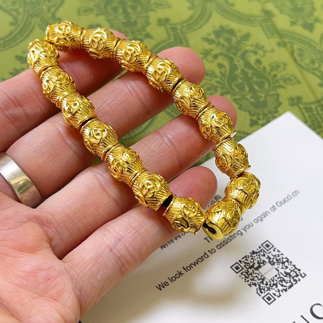 Gucci Gold Beaded Bracelet