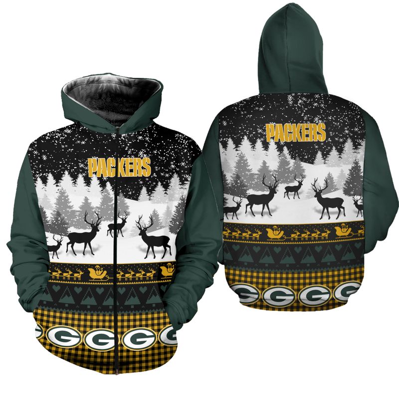 GREEN BAY PACKERS HOODIE 3D GIFT FOR XMAS
