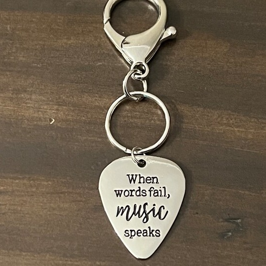 🎸Hand Stamped Guitar Pick-Music Lover