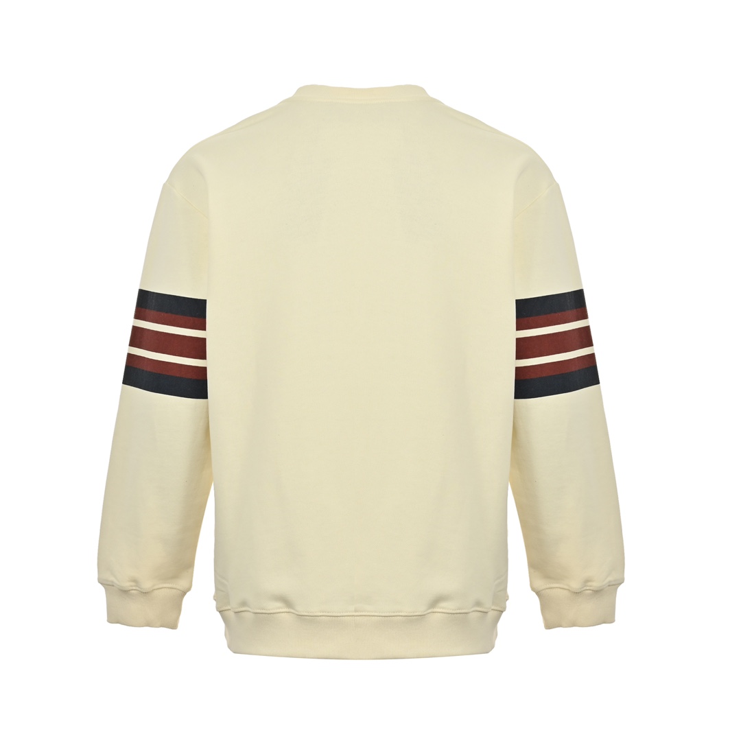 Gucci 24Fw Interlocking G Stripe Print Crew Neck Sweatshirt