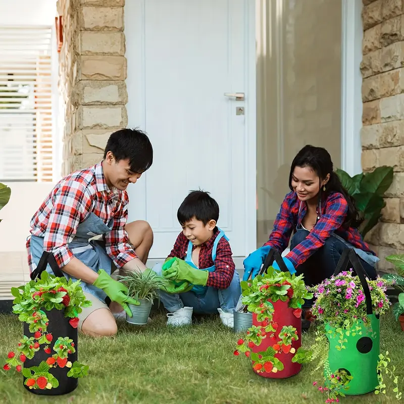 🌱🍓 12 Hole Non-Woven Hanging Grow Bag