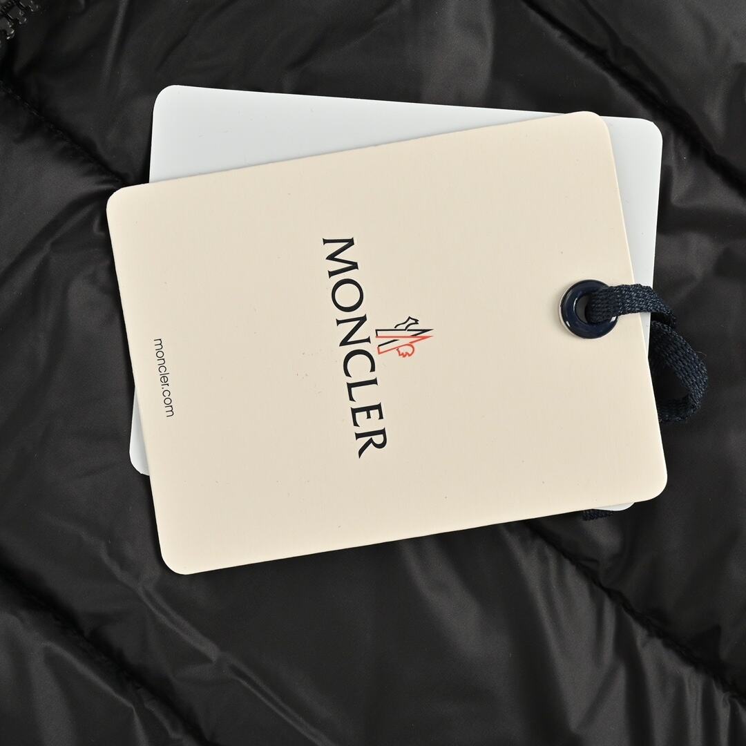 Moncler Stellar sleeve webbing studded down jacket