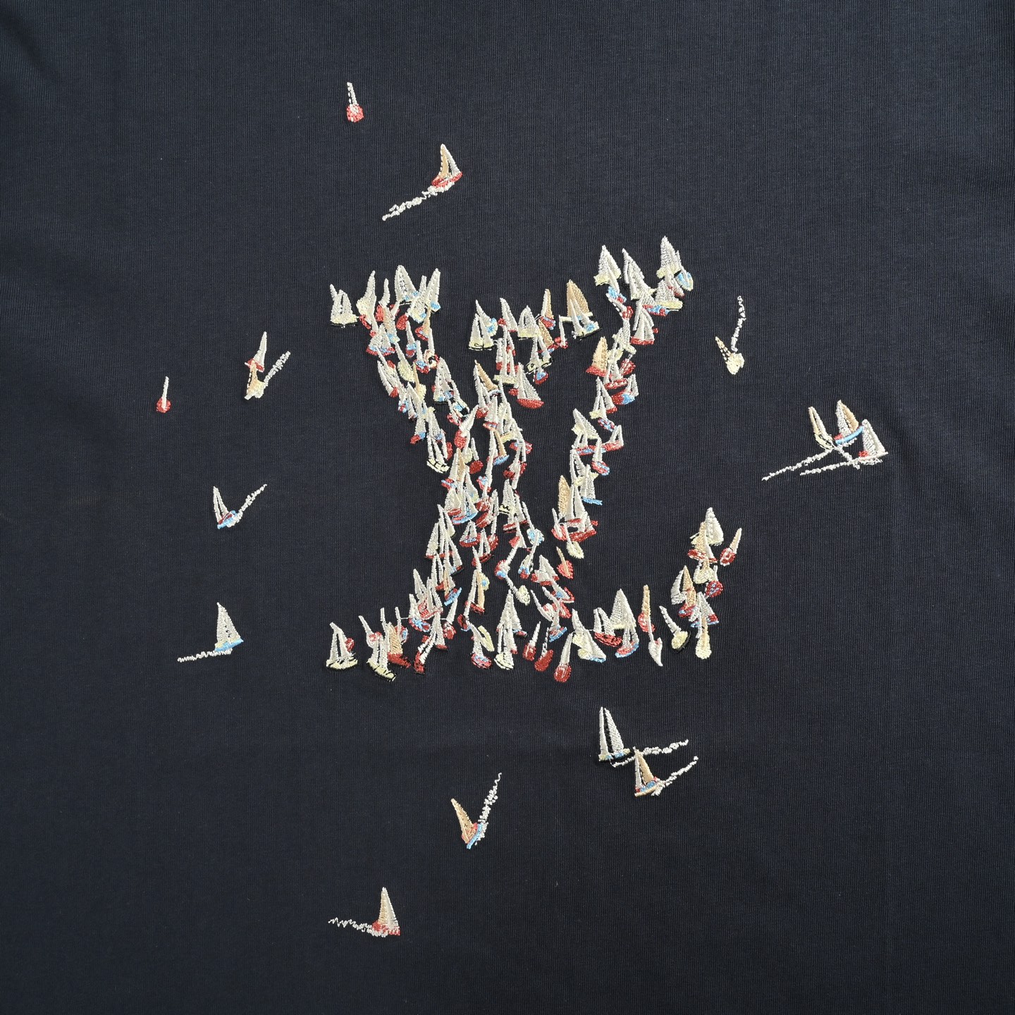 Louis Vuitton 25ss sailboat logo embroidered short sleeve