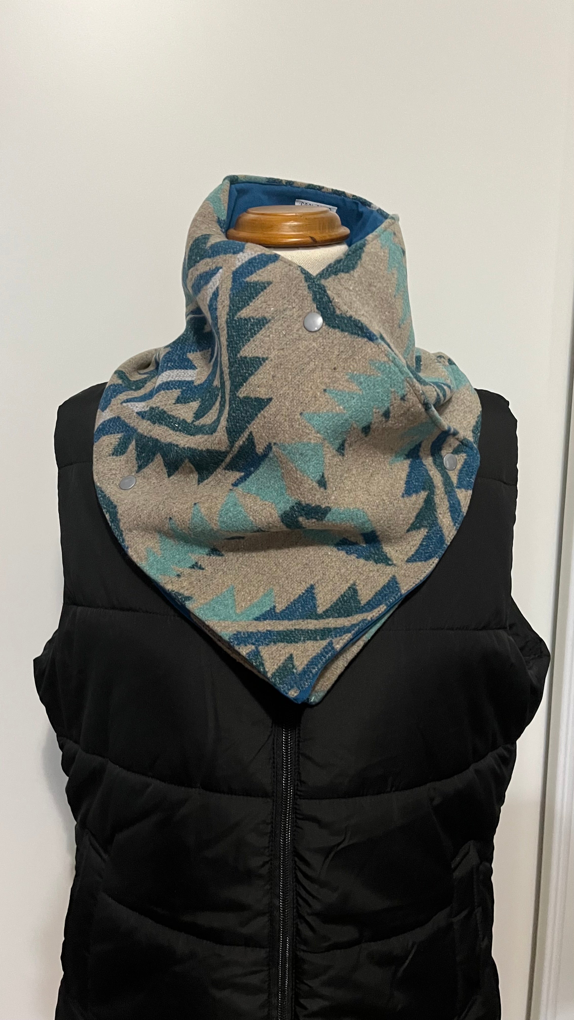 Western Cowboy Aztec Warm Neck Hood