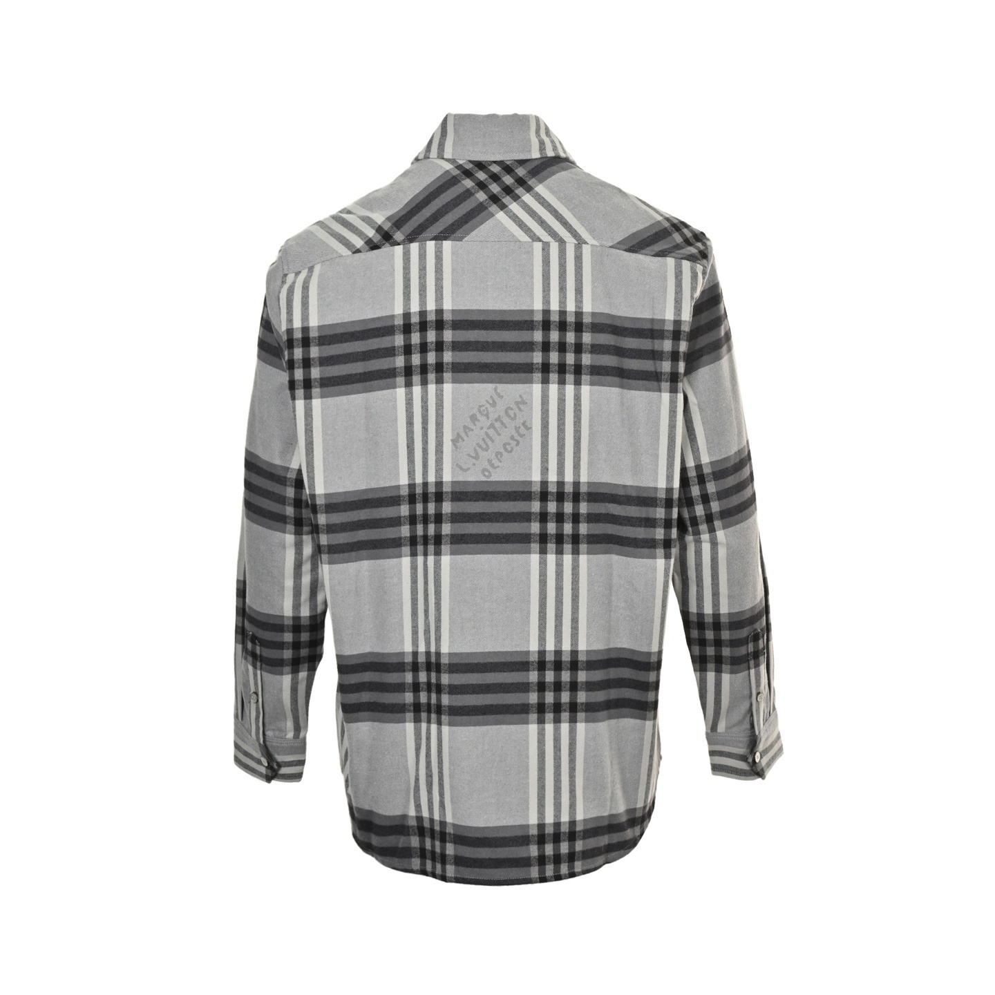 Louis Vuitton 25Fw Check Lettering Flannel Shirt Jacket