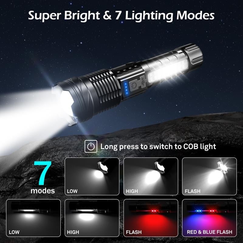 🔥Limited time sale🔥2025 New Upgraded A70 Tactical LED Flashlight