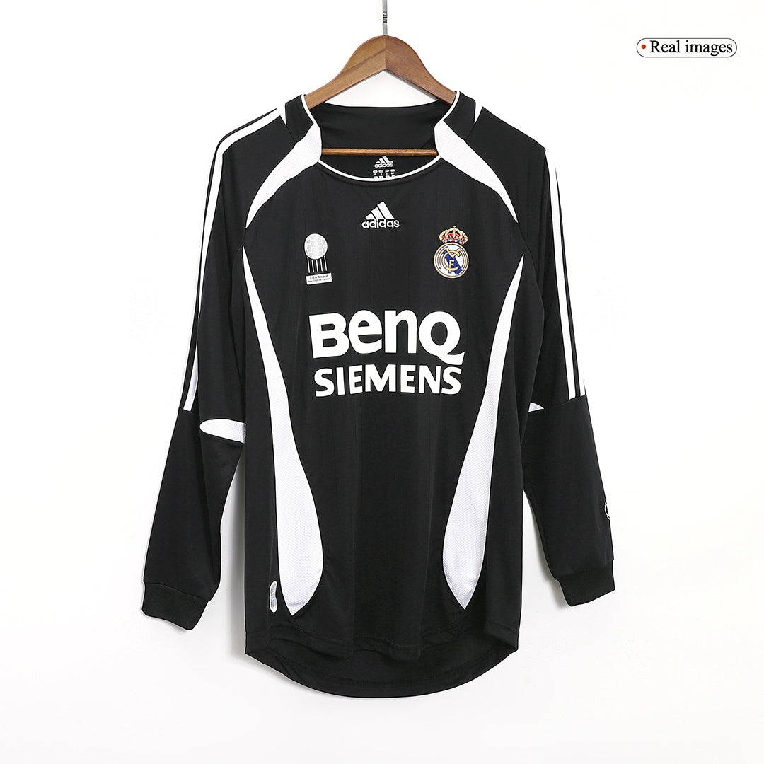 Retro Madrid Away Long Sleeve Football Shirt 2006/07