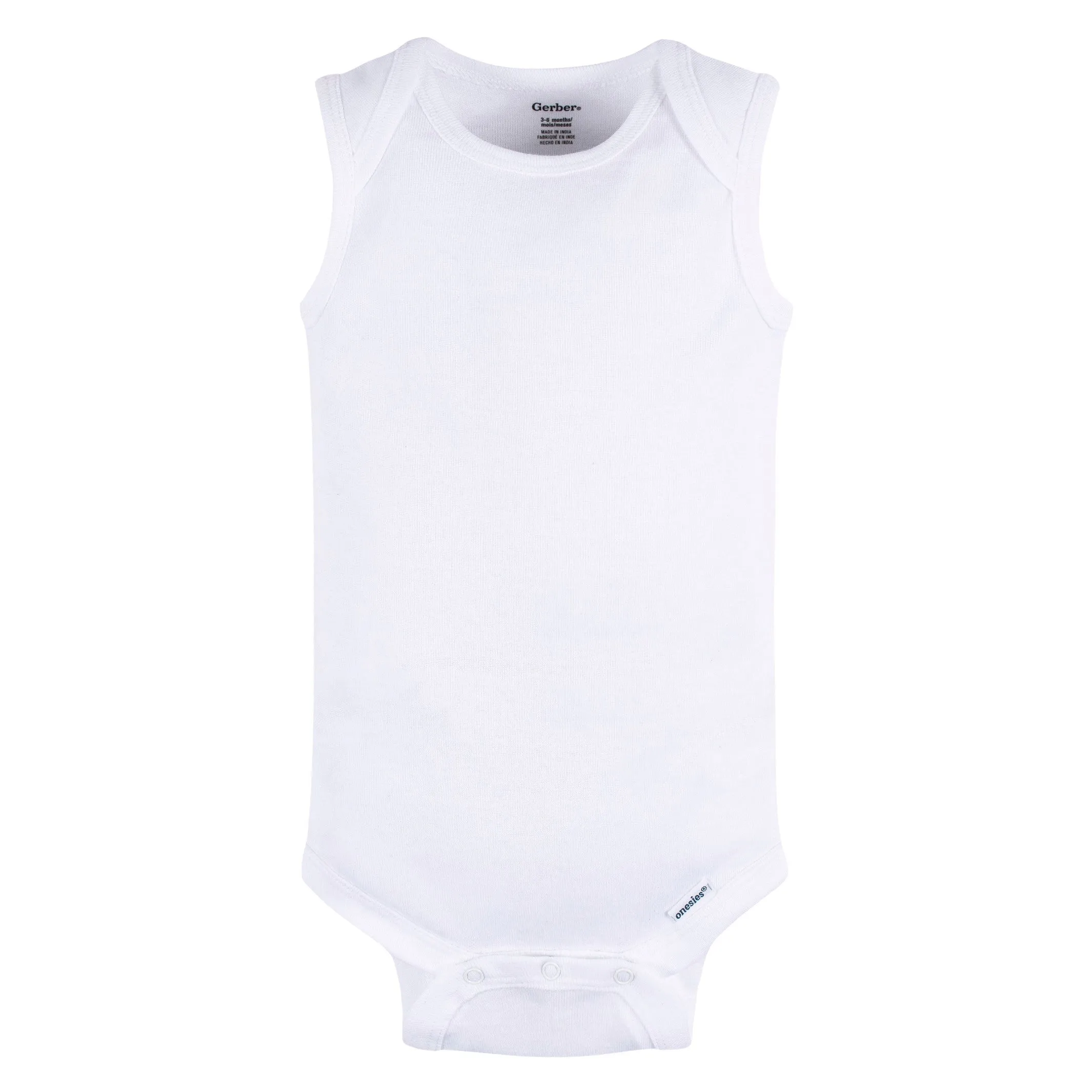5-Pack Baby Neutral Grey Heather Sleeveless Lap Shoulder Onesies Bodysuits
